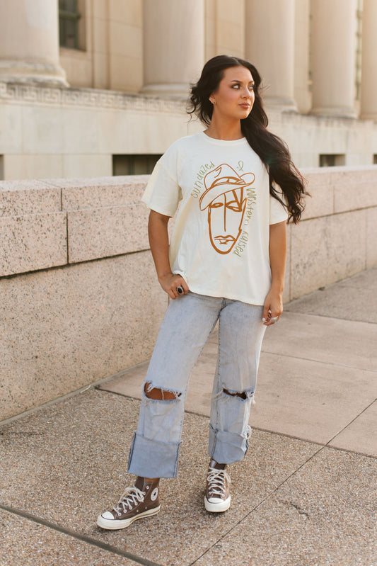 VR312 SUNDAZED & WESTERN RAISED GRAPHIC TEE (7 PIECE- WOMEN)