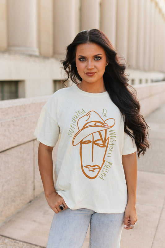 VR312 SUNDAZED & WESTERN RAISED GRAPHIC TEE (7 PIECE- WOMEN)