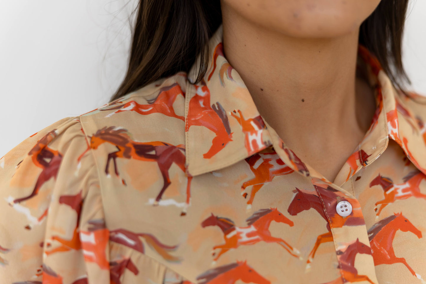 TH24 RUST PONY YOKE BLOUSE (7 Piece)