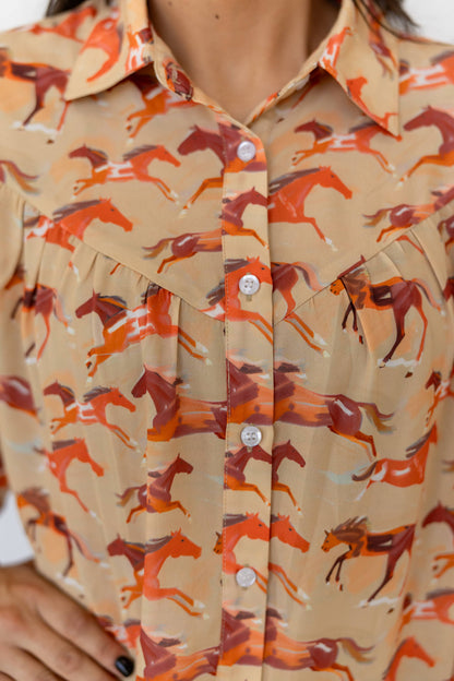 TH24 RUST PONY YOKE BLOUSE (7 Piece)