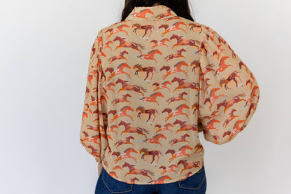 TH24 RUST PONY YOKE BLOUSE (7 Piece)