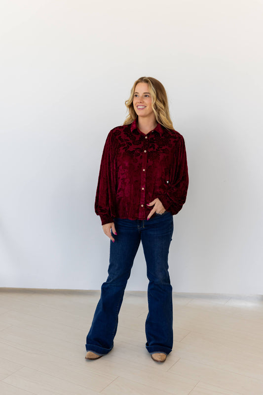 TH23 WINE VELVET TOP (7 Piece)