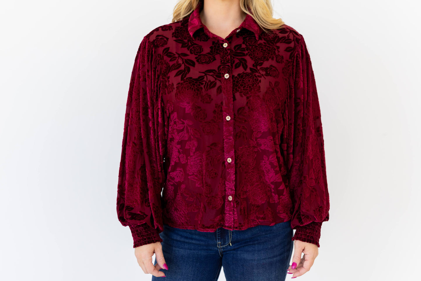 TH23 WINE VELVET TOP (7 Piece)