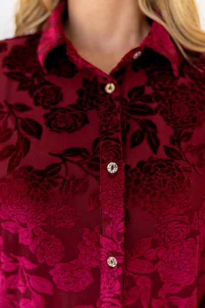 TH23 WINE VELVET TOP (7 Piece)