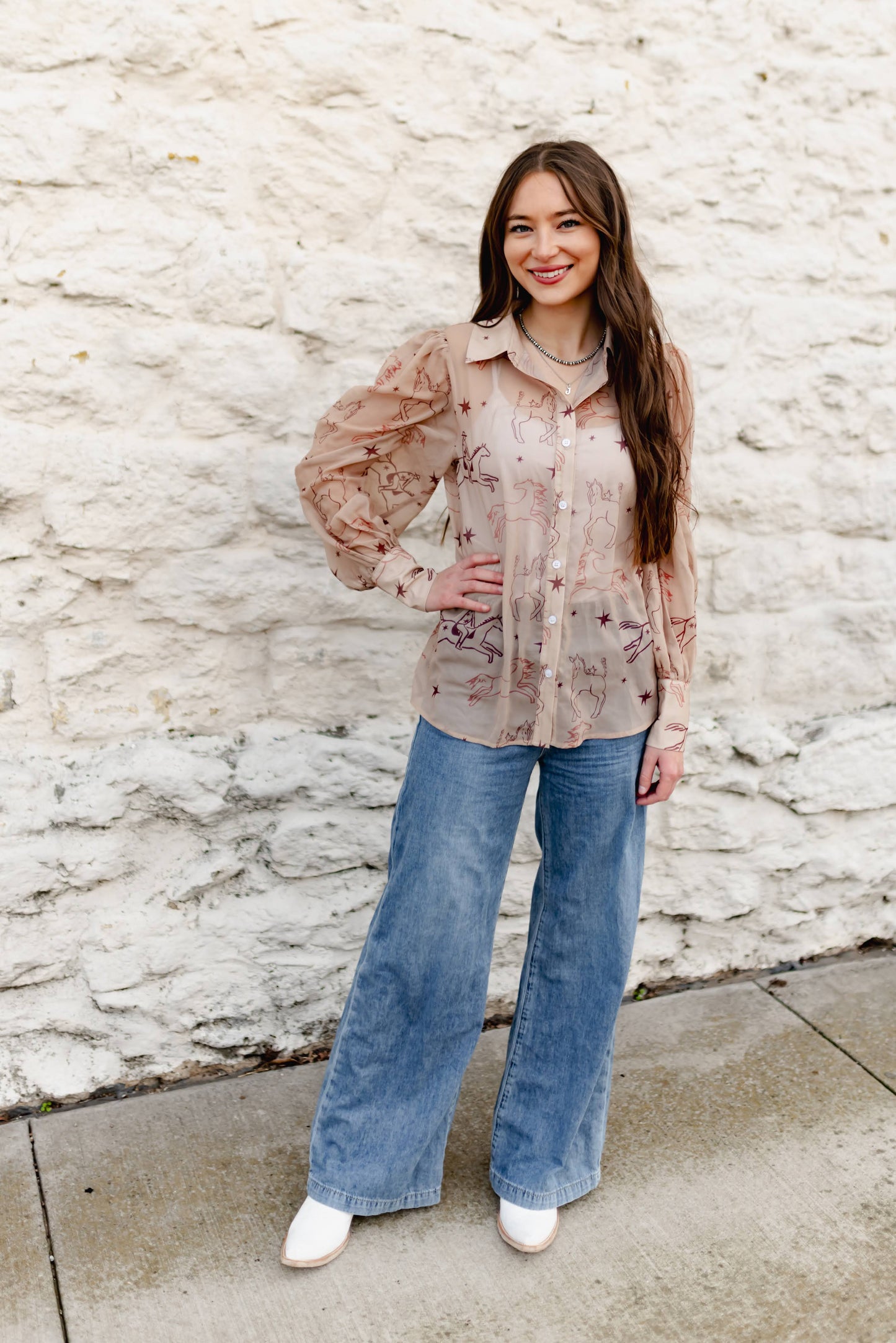 TH11 HORSE STAR BLOUSE  (7 Pieces)