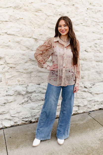 TH11 HORSE STAR BLOUSE  (7 Pieces)