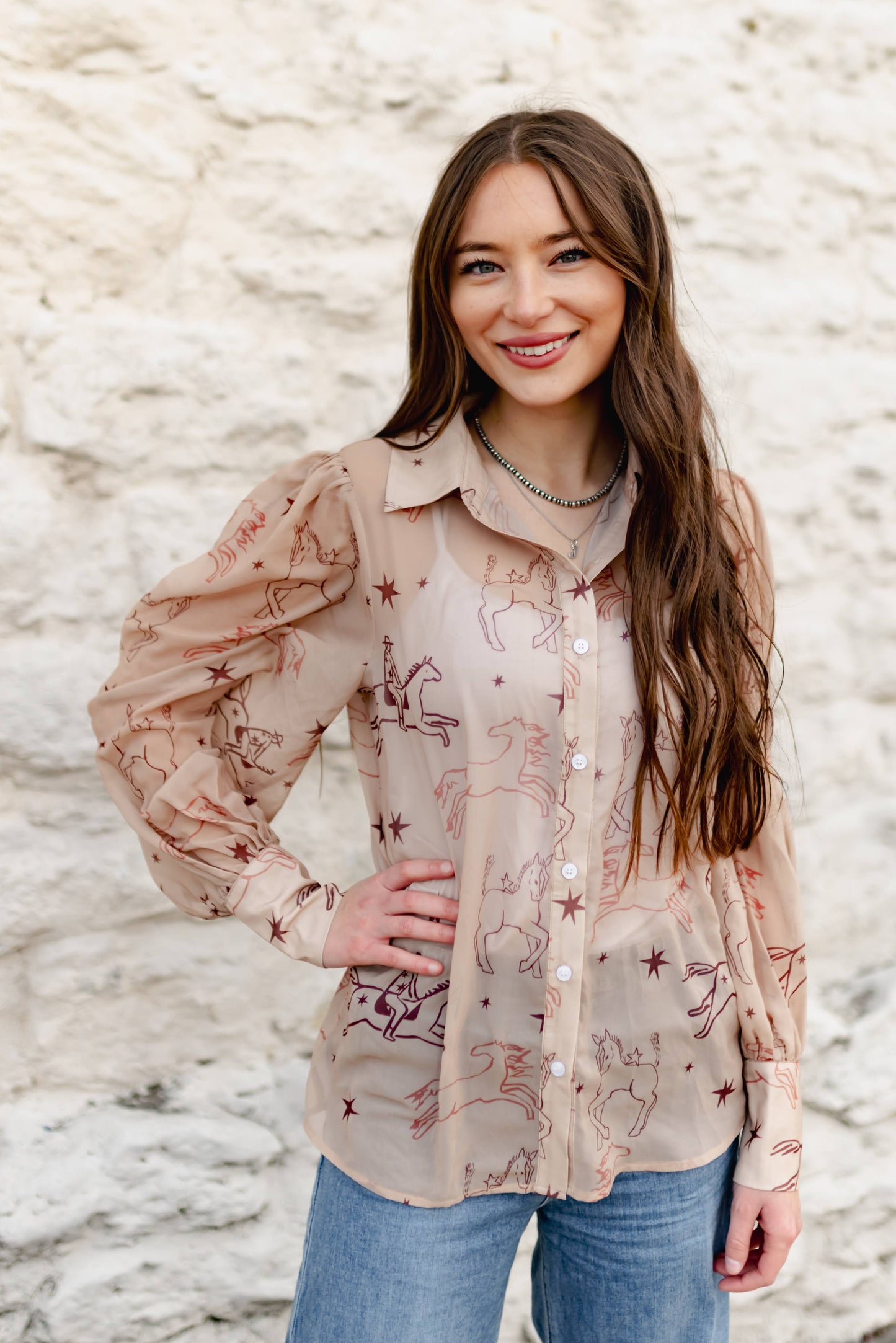 TH11 HORSE STAR BLOUSE  (7 Pieces)