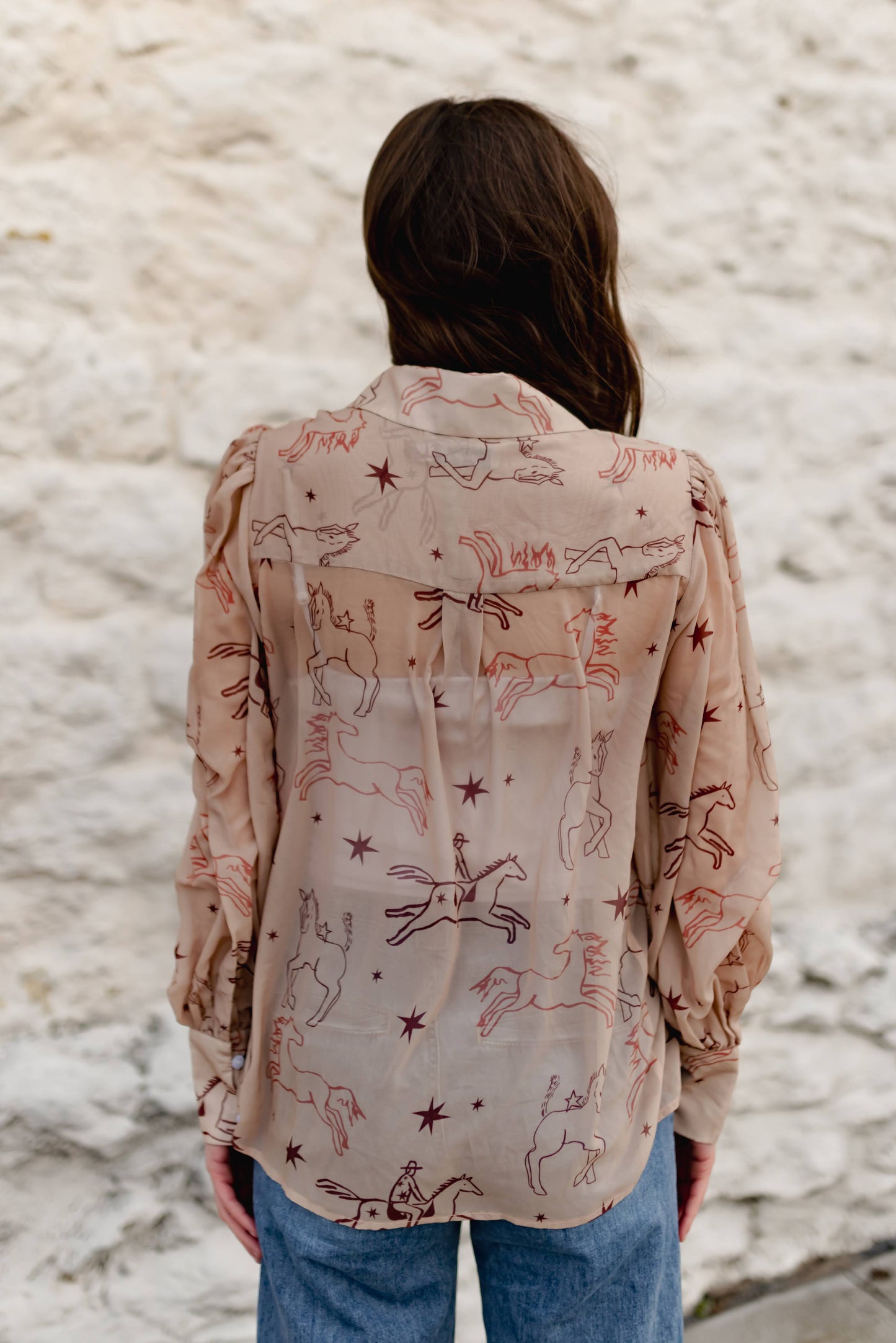 TH11 HORSE STAR BLOUSE  (7 Pieces)