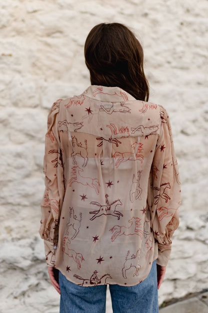 TH11 HORSE STAR BLOUSE  (7 Pieces)