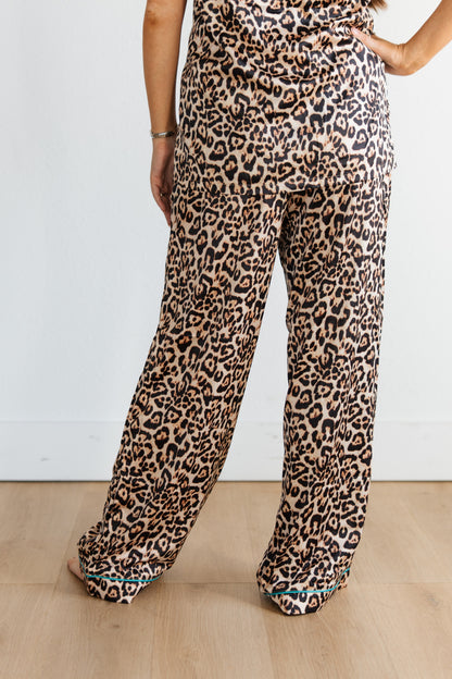 TH201 CHEETAH W/ TURQ PJ PANT SET (7)PACK