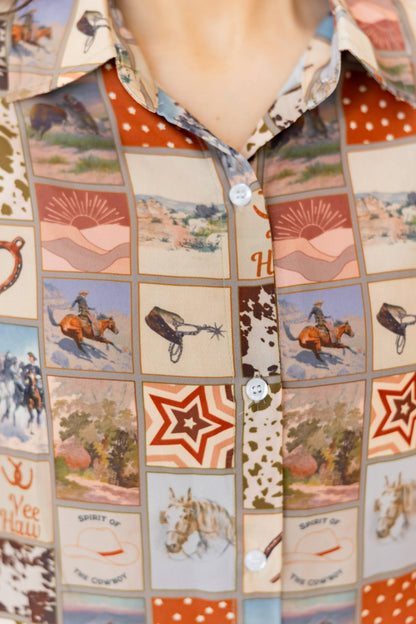 TH38  BROWN SQUARE WESTERN (7 Piece)