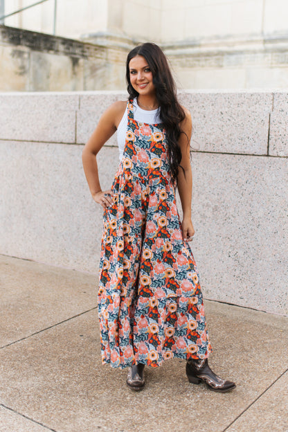 TH86 Overall RUFFLE ROMPER VINTAGE POPPIE (7 Piece)