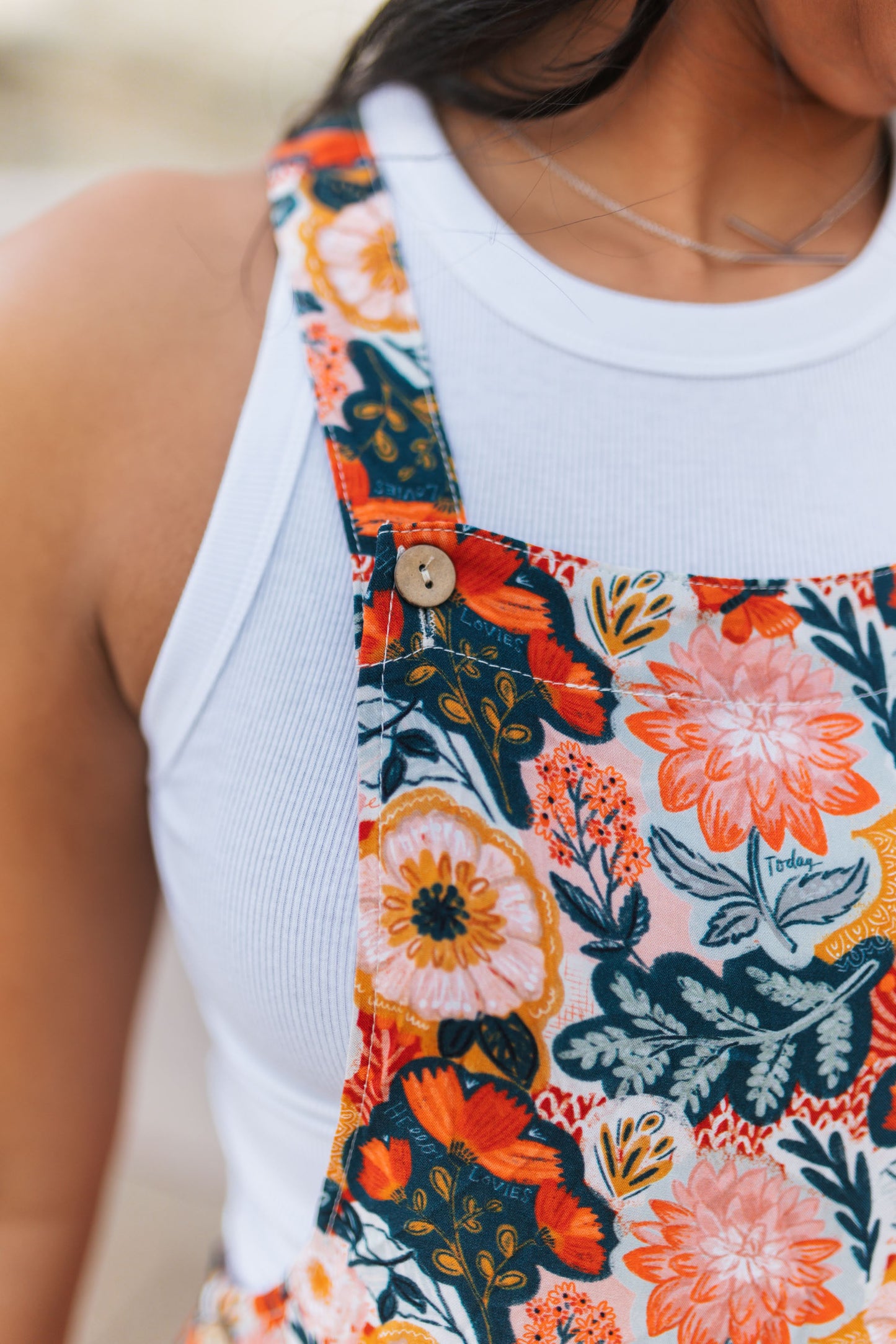 TH86 Overall RUFFLE ROMPER VINTAGE POPPIE (7 Piece)