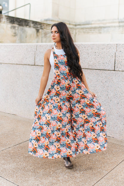 TH86 Overall RUFFLE ROMPER VINTAGE POPPIE (7 Piece)