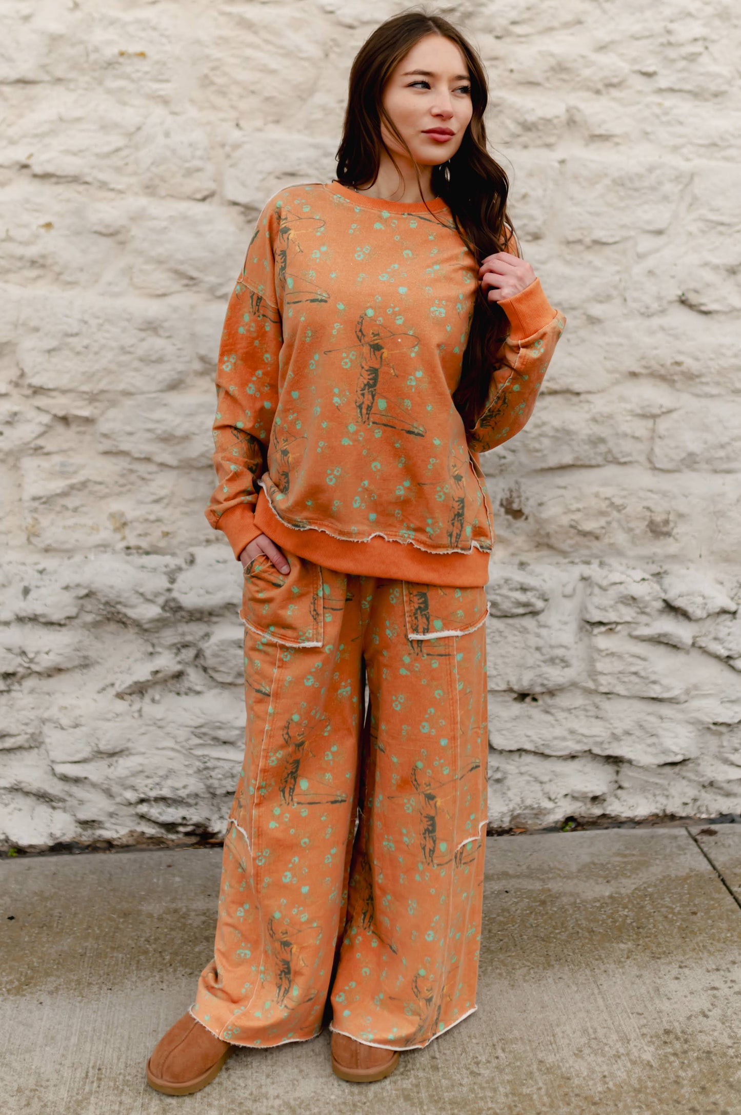 TH3400 RUSTIC BLOOM ROPING COWBOY SET  (7 Piece)