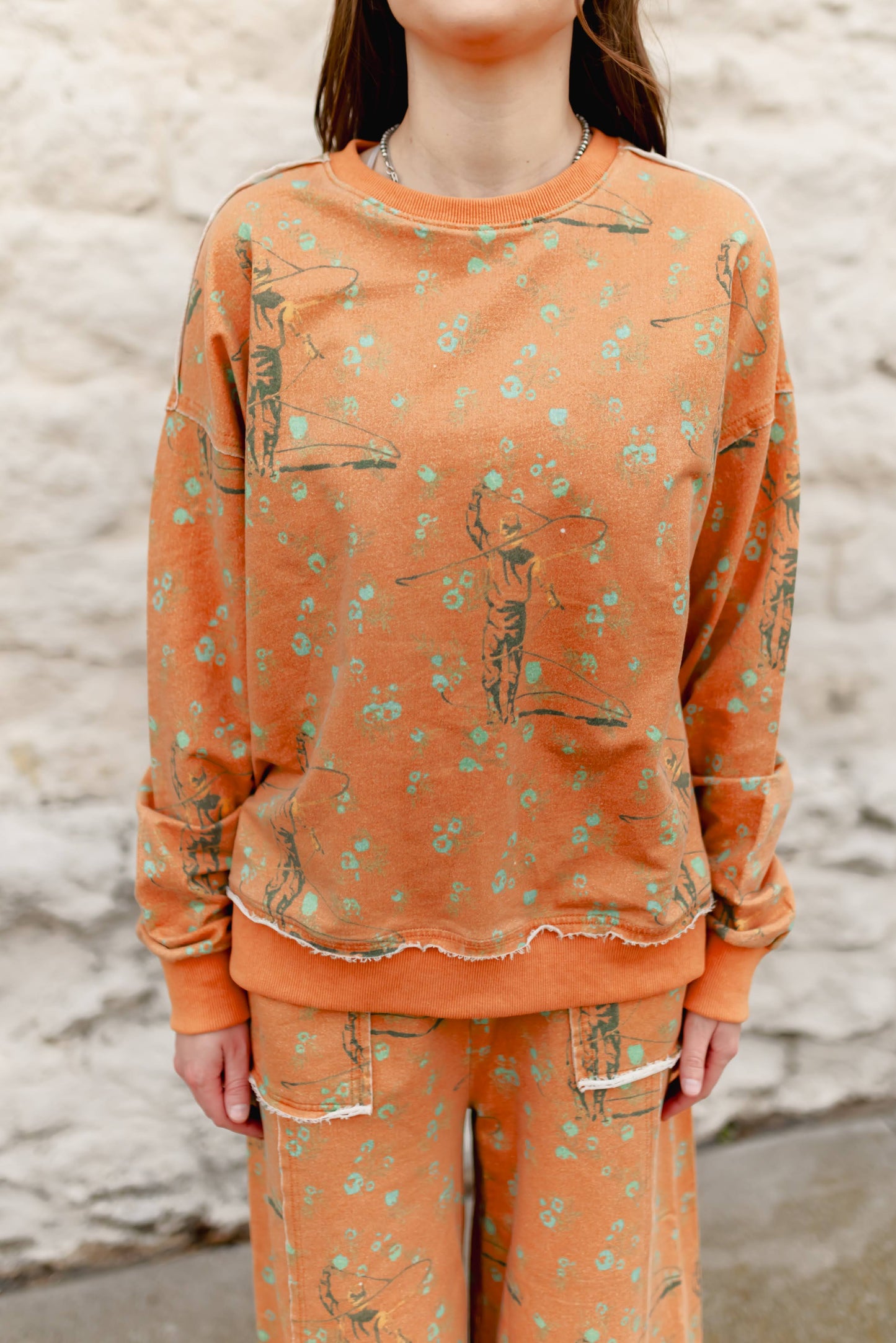 TH3400 RUSTIC BLOOM ROPING COWBOY SET  (7 Piece)