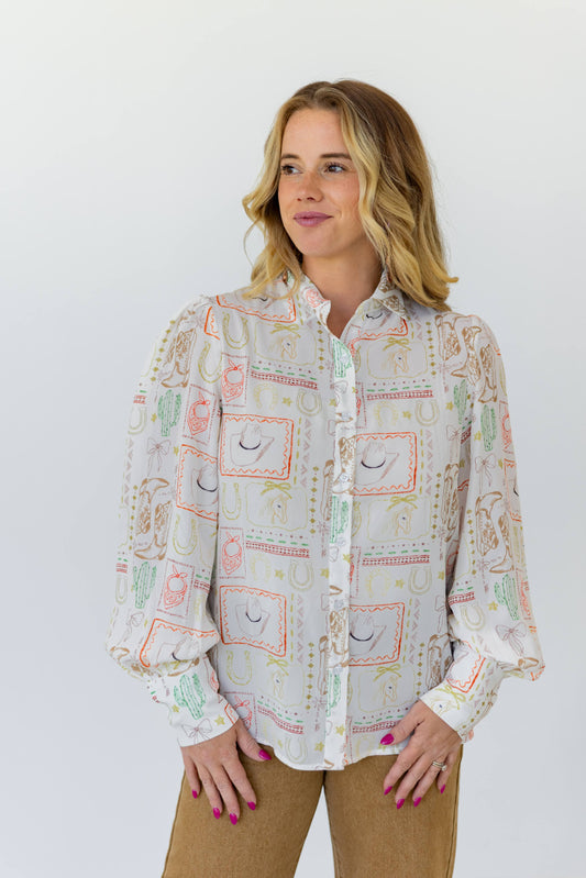 TH11 S234 PONY PATCH BLOUSE (1 Piece)