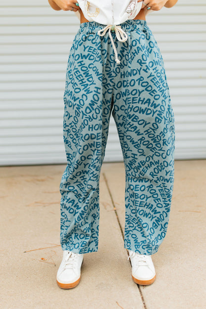 TH2107 HOWDY PRINT BARREL PANT (7 Pieces)