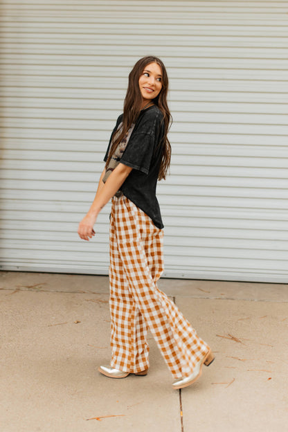 TH2109 BROWN GINGHAM  PANT (7 Piece)