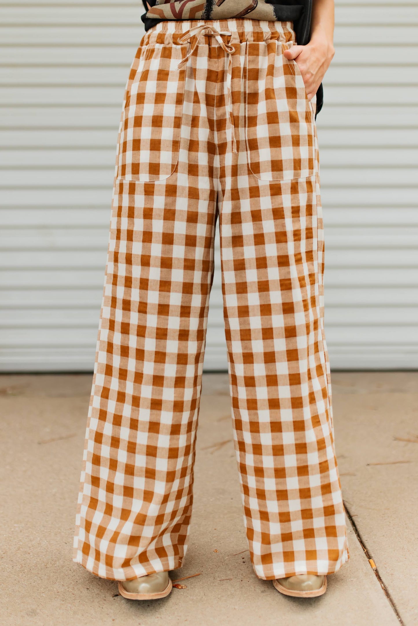 TH2109 BROWN GINGHAM  PANT (7 Piece)