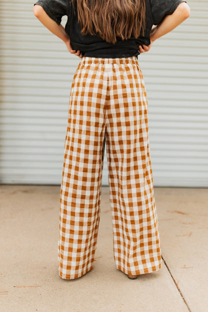 TH2109 BROWN GINGHAM  PANT (7 Piece)