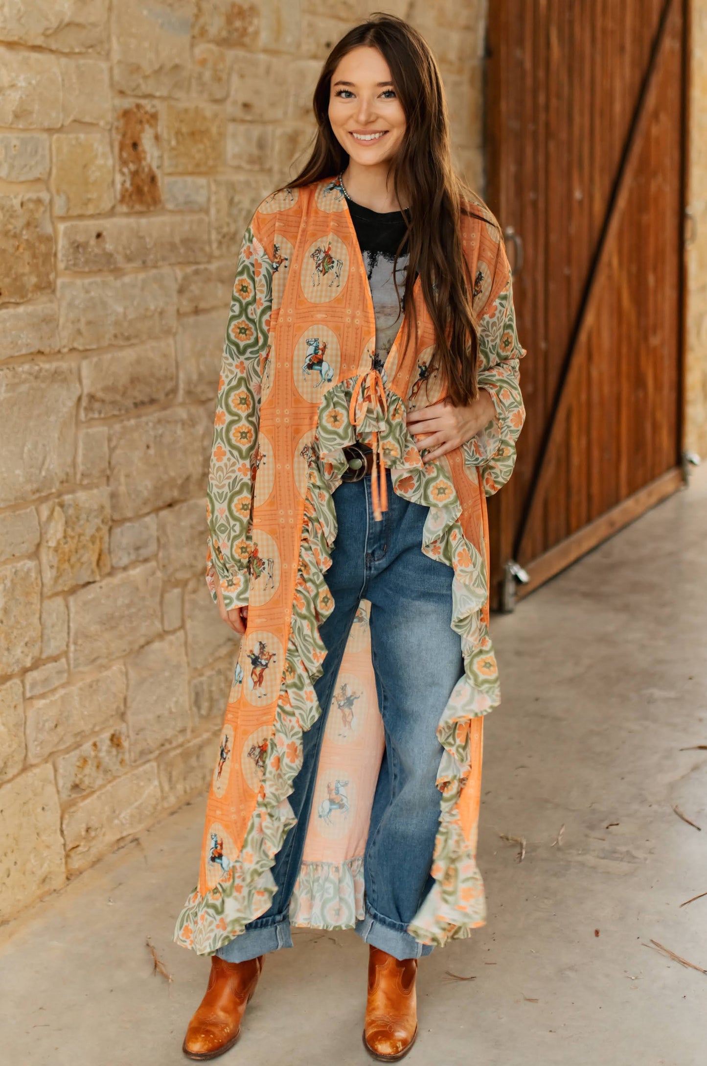 TH6170 PEACH MIXED KIMONO (6 Piece)