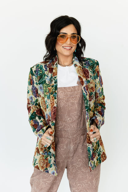 TH1200 FLORAL BLAZER WEAVED  (7 Piece)