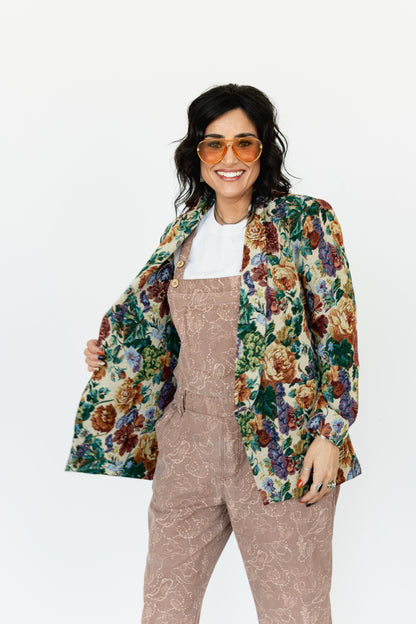 TH1200 FLORAL BLAZER WEAVED  (7 Piece)