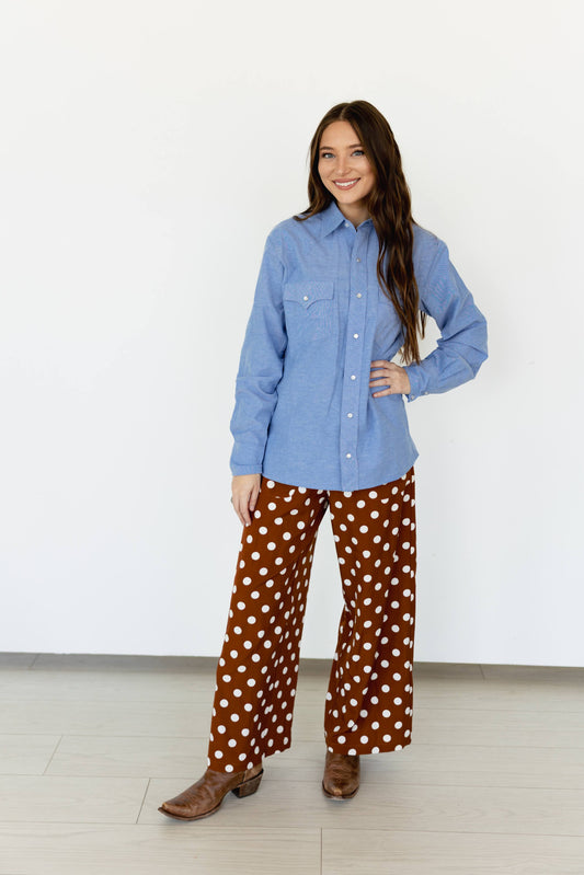 TH2109 BROWN DOT PANT  (7 Pieces)