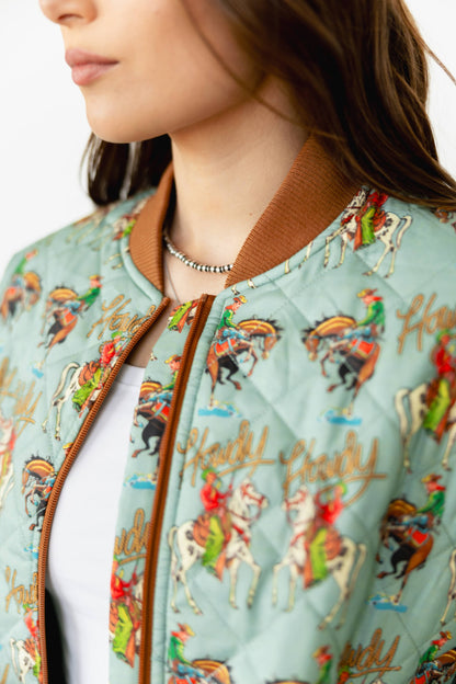 TH2412 TEAL HOWDY BOMBER JACKET (7 PIECES)