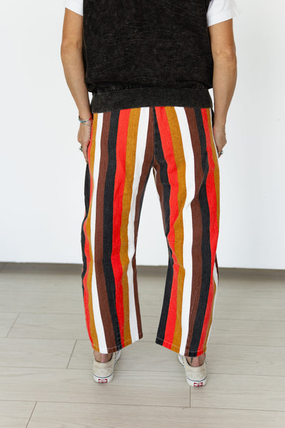 TH2107 MULTI STRIPE BARREL PANT(7 Piece)