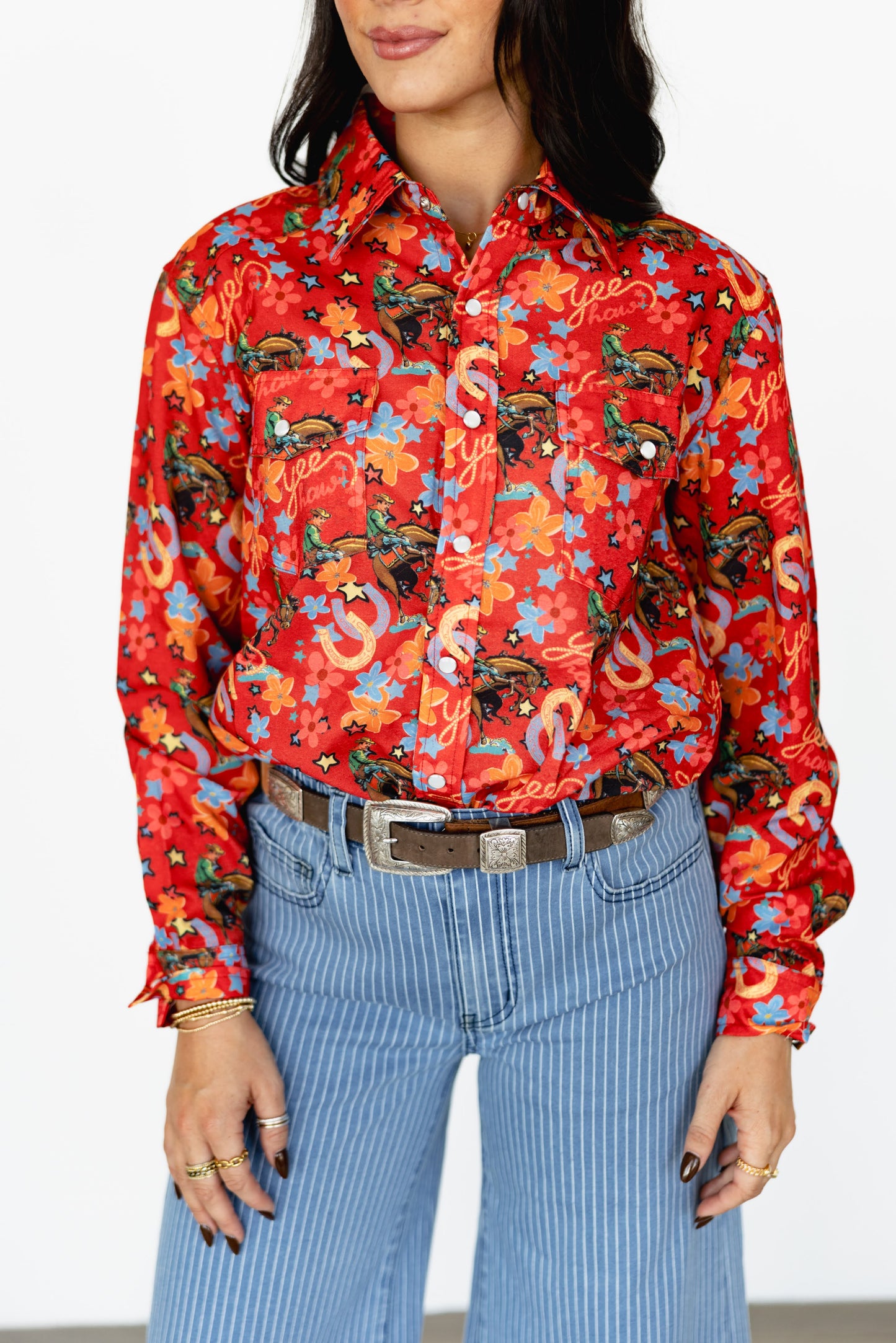 TH5502 RED YEEHAW SNAP TOP (1 PIECE)