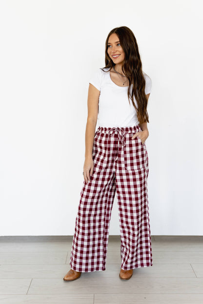 TH2109 MAROON GINGHAM (7 Piece)