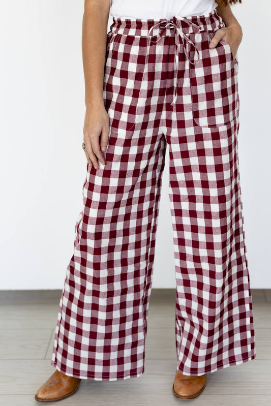 TH2109 MAROON GINGHAM (7 Piece)