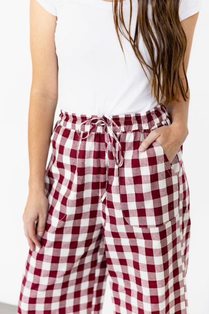 TH2109 MAROON GINGHAM (7 Piece)