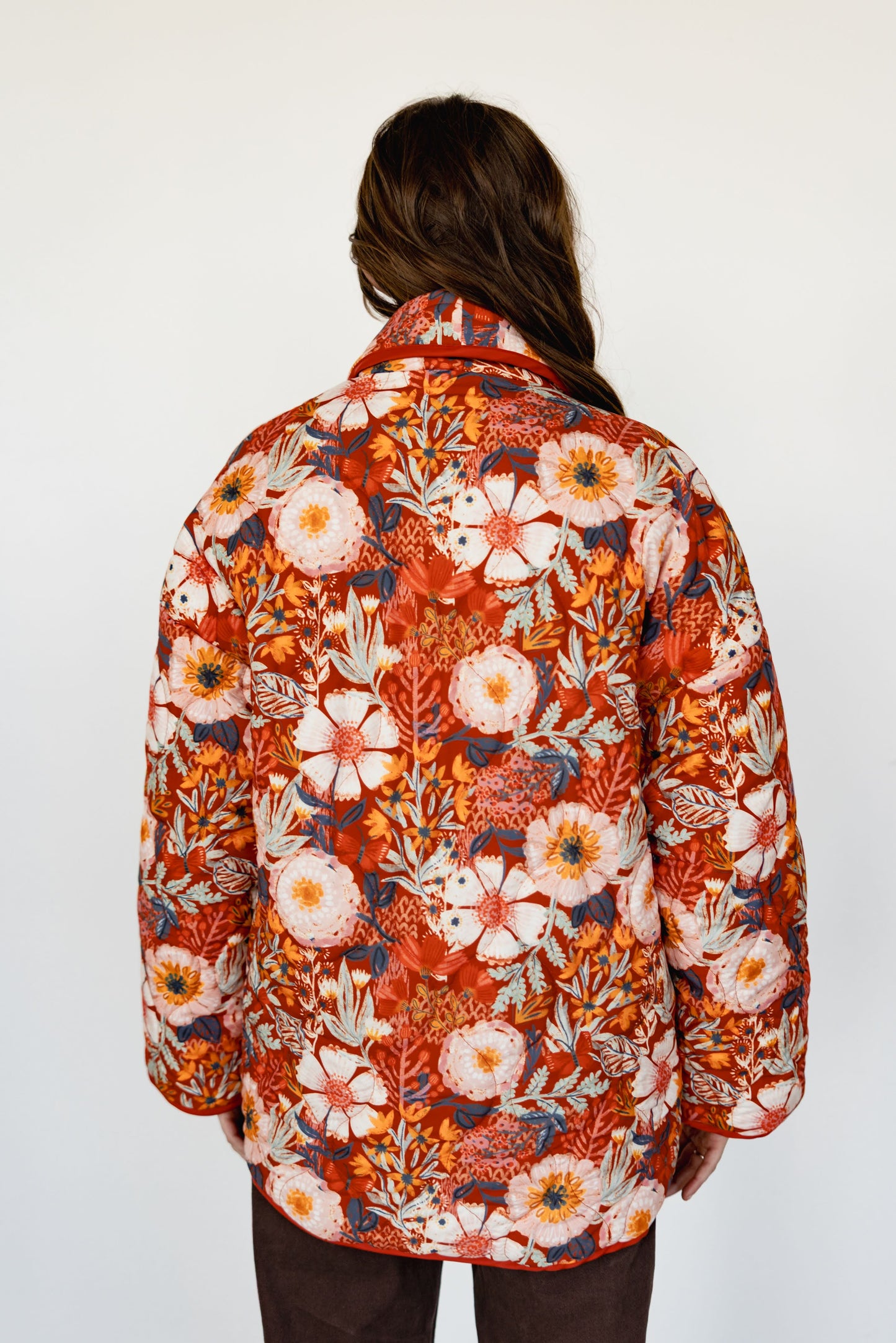 TH1070 RUST VINTAGE POPPIE QUITTED JACKET (7 Piece)
