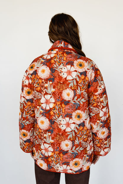 TH1070 RUST VINTAGE POPPIE QUITTED JACKET (7 Piece)