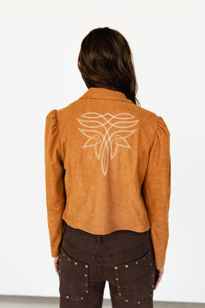 TH1205 BROWN CORDUROY STITCH BLAZER (7 Piece)