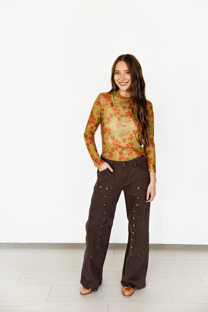 TH1221 OLIVE COWBOY MESH TOP (7 Piece)