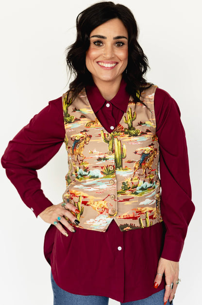 TH160 TAUPE COWBOY VEST (7 Piece)