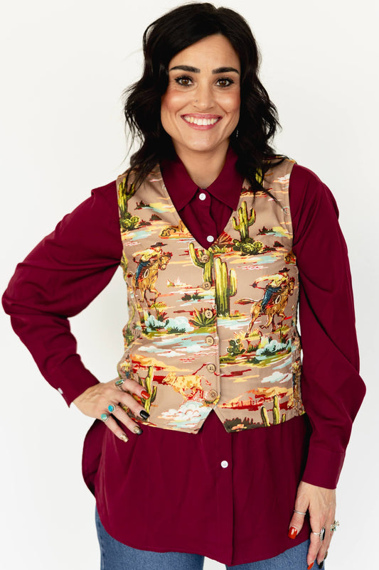 TH160 TAUPE COWBOY VEST (7 Piece)