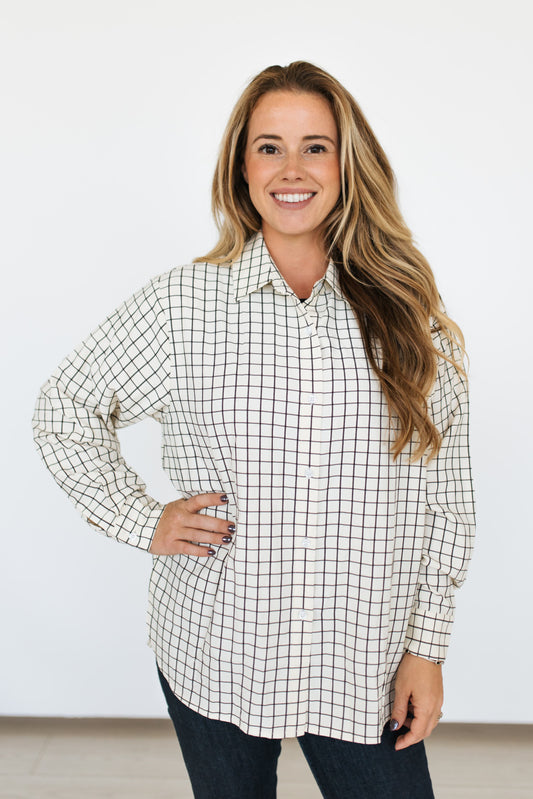 TH38 BLACK SQUARE BUTTON DOWN (7 Piece)