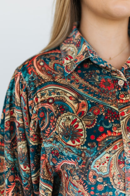 TH23 PAISELY VELVET TOP (7 Piece)