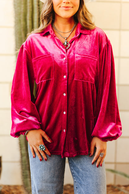 TH2780 S304 PINK VELVET TOP (1 Pieces)