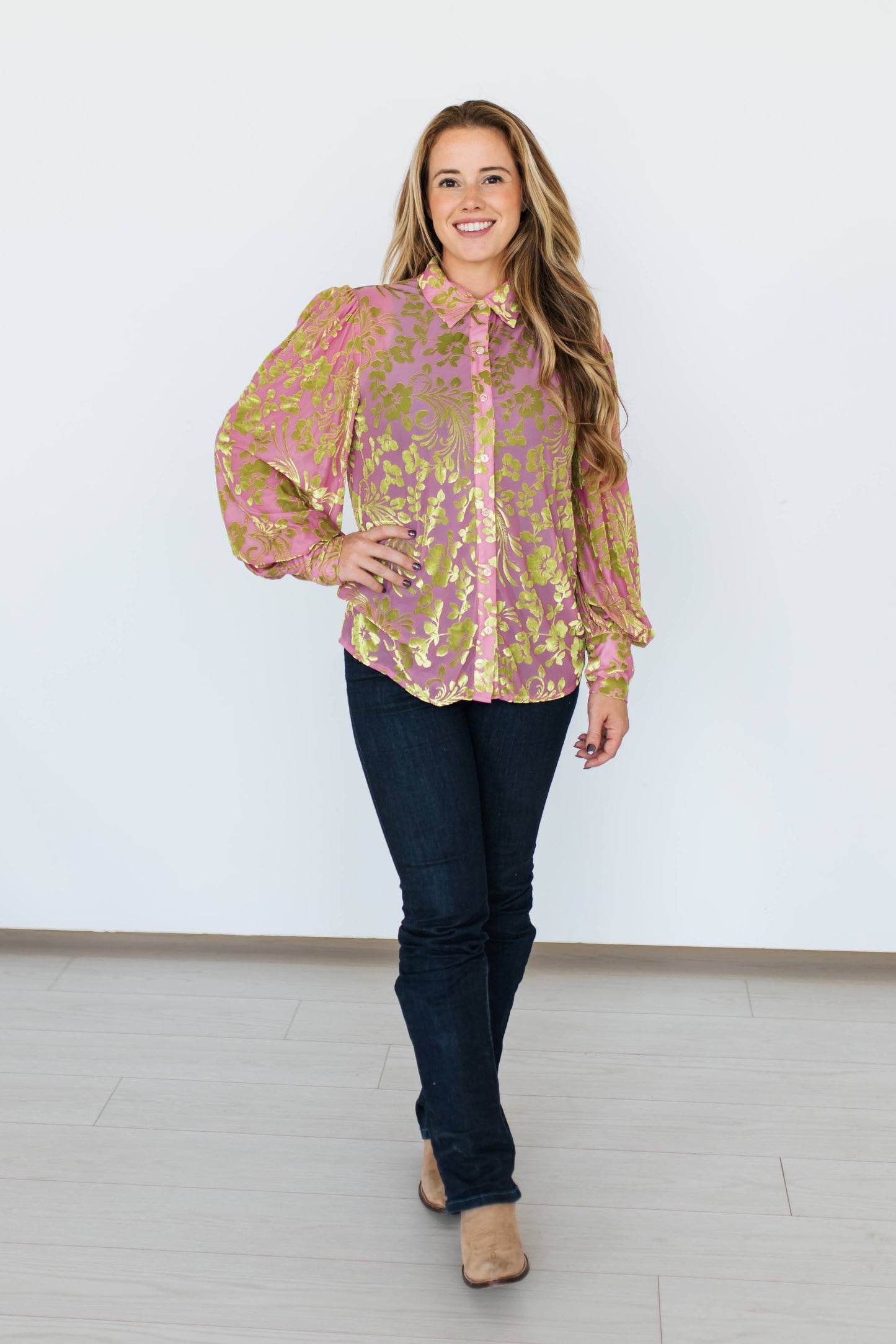 TH23 PINK GREEN VELVET (7 Piece)