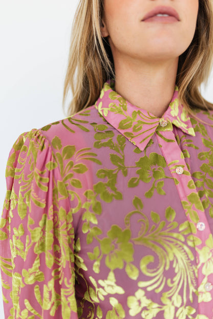 TH23 PINK GREEN VELVET (7 Piece)