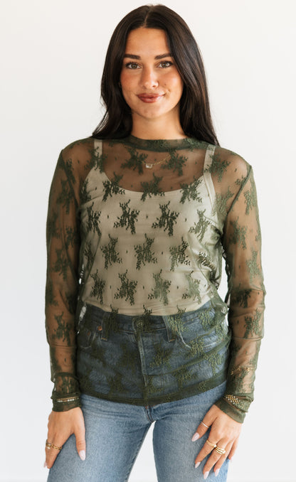 TH1221 R13 LACE TOPS OLIVE (7 Piece)