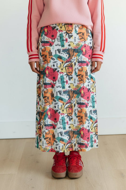 VR401 80'S WESTERN MESH MAXI SKIRT(6 PIECE WOMEN)