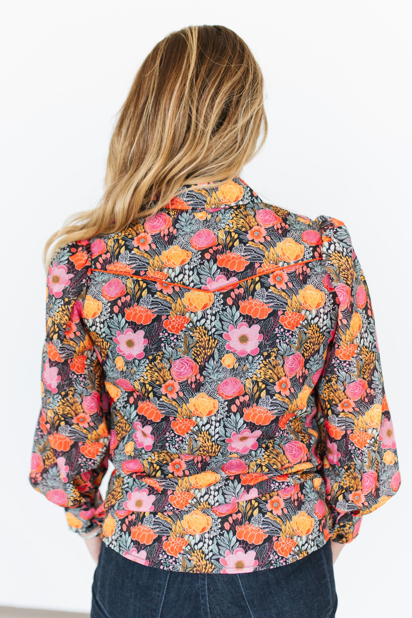 TH2786 PETAL PUNCH YOKE PUFF BLOUSE (7 Piece)