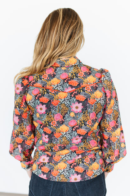 TH2786 PETAL PUNCH YOKE PUFF BLOUSE (7 Piece)